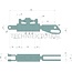 GRANIT Hydraulic lifting strut clevis/clevis, 460 mm, stroke 110 mm