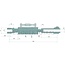 Hydraulic lifting strut clevis/clevis, 620 mm, stroke 188 mm