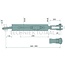 GRANIT Hydraulic lifting strut clevis/ball joint, 640 mm, stroke 250 mm