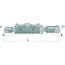 Hydraulic lifting strut clevis/ball joint, 670 mm, stroke 238 mm