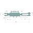GRANIT Hydraulic lifting strut clevis/clevis, 620 mm, stroke 170 mm