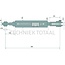 GRANIT Hydraulische Hubstrebe Hydraulik Hubarm - 71818009 | Bauart: Gabelgelenk / Kugelgelenk | A: 37,5 mm | B: 28 mm | L: 860 mm | C: 45 mm | D: 102 mm | Hub: 233 mm | passend für: Claas | Länge: 860 mm