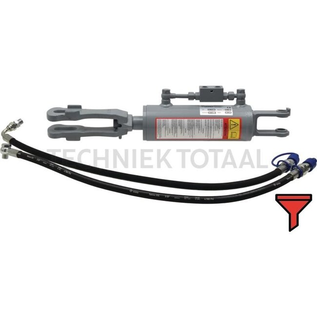 GRANIT Hydraulische hefstang Hydraulik Hubarm - 71818020 | Bouwwijze: Gabelgelenk / Gabelgelenk | A: 24,5 mm | B: 24,5 mm | L: 720 mm | C: 40 mm | D: 80 mm | Slag: 250 mm | Passend voor: New Holland | Lengte: 720 mm