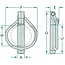 Linch pin set - 5 pcs - Version: Galvanised. A (mm): 4,5. C (mm): 32. F (mm): 36 - 9254990030