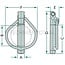 Linch pin set - 5 pcs. - 4990059, 624990059 | Version: galvanised | A: 4,5 mm | C: 32 mm | F: 34 mm