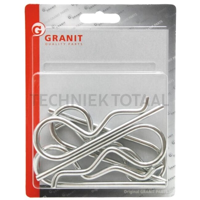 R-clip set - 5 pcs. - 4990070, 4990/07033 | Version: galvanised | A: 2 mm | C: 9 - 14 mm