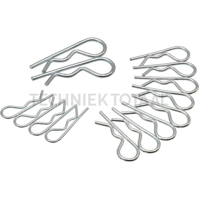 R-clip set - 4990368 | Version: galvanised | A: 3; 4; 5 mm | C: 10 - 16; 16 - 20; 20 - 28 mm