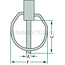 Linch pin set - 5 pcs. - 4990037, 84990037 | Version: galvanised | A: 4,5 mm | C: 32 mm | F: 36 mm