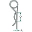 R-clip set - 5 pcs. - 4990079 | Version: galvanised | A: 3 mm | C: 14 - 20 mm