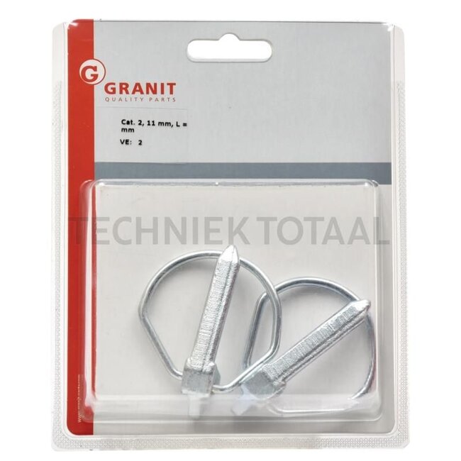 Linch pin set Cat. 3 - 2 pcs. - 4990029 | Version: galvanised | A: 16 mm | C: 61 mm | F: 67 mm