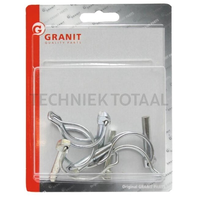 Borgpennen set - 5 stuks - 4990050, 23320 | Uitvoering: verzinkt | A: 6 mm | B: 40 mm | C: 36 mm
