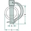Borgpennen set - 5 stuks - 4990050, 23320 | Uitvoering: verzinkt | A: 6 mm | B: 40 mm | C: 36 mm
