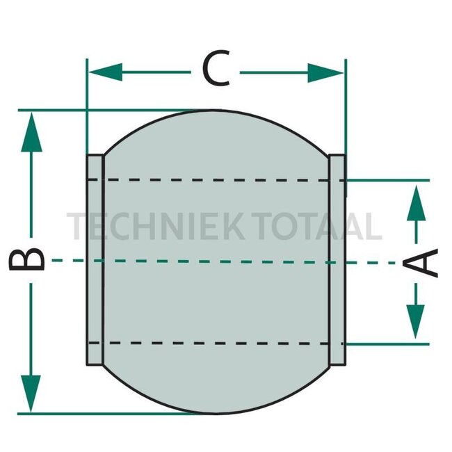 CBM Top link ball Cat. 3 - 712C656, 80612050, 080612050 | Category: 3 | Version: standard | A: 32 mm | B: 60 mm | C: 51 mm