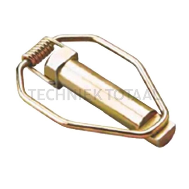 Borgpennen met terugstelveer 15,5 x 69 mm verzinkt - 2 stuks