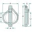 Klappstecker 15,5mm mit Rückholfeder - 2 Stück - Ausführung: verzinkt. A (mm): 15,5. B (mm): 69