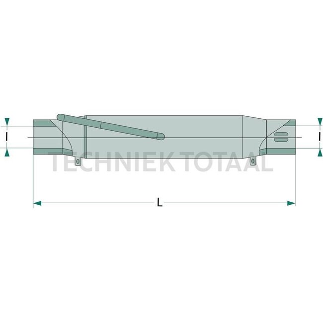 Huls met smeernippel M30 - 450 mm