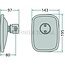 GRANIT Mirror - 65499037 | Dimensions: 183 x 131 mm | Width: 131 mm | Height: 183 mm | Version: Unheated | Radius of curvature: 1200 mm | Rod Ø: 10 - 22 mm
