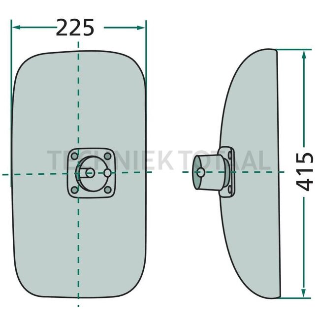GRANIT Spiegel - 65499043, AZ49140 | Afmetingen: 404 x 216 mm | Hoogte: 404 mm | Breedte: 216 mm | Uitvoering: onverwarmd | Stang-Ø: 16 - 28 mm
