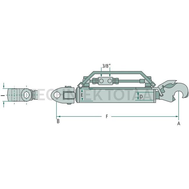 GRANIT Hydraulischer Oberlenker Kat. 3, 675 - 955 mm, Hub 280 mm, Ø 90 mm | G816870051021, 079344100000, 0079344100000