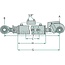 GRANIT Hydraulische topstang cat. 3, 650 - 890 mm, slag 210 mm, 11 ton - 12400, Y804021AG