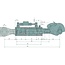 GRANIT Hydraulischer Oberlenker Sperrblock oben - 20000219, 002000021900, 0002000021900, G117870050010, 84424108, 84473357 | Oberlenkertyp: hydraulisch | Bauart: Fanghaken / Kugelgelenk | A Kat.: 2 / 25,4 | B Kat.: 2 / 25,4 | F: 585 / 825 mm | Hub: 240 mm | Kolb