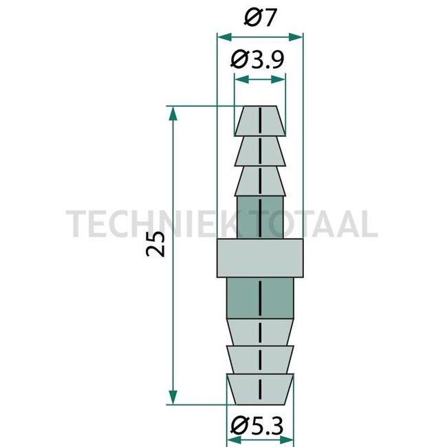 GRANIT Double connector for hoses with 3-4 mm inner Ø - 65499707