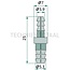 GRANIT Double connector for hoses with 3-4 mm inner Ø