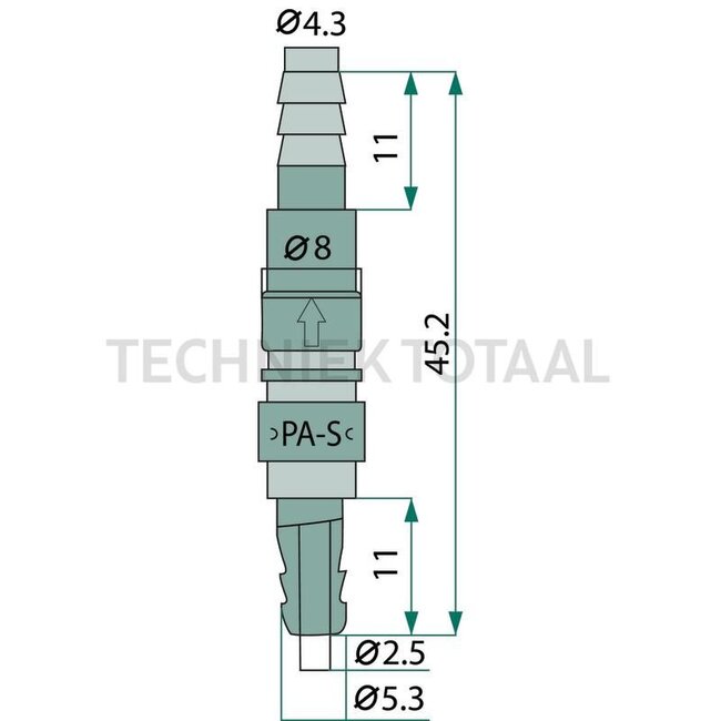 GRANIT Terugslagklep Openingsdruk: 0,1 bar voor slangen met 3-4 mm binnen-Ø - 65406569, 165X800030040000, X800030040000, 100503939C0