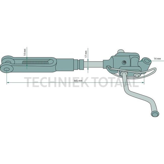 GRANIT Lifting rod - 71815089, 180854M1, 182642M91 | Dimensions: Length = 445 - 535, Ø = 16 mm