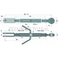 GRANIT Lifting rod - 71818753, 7700005032, 4.0074.00.4, 04.0074.00.4 | Connection: Ball joint/clevis joint | Eye Ø: 22.5 mm | Thread: M24 x 3 mm | Length: 500 - 715 mm | Fork inner width: 22 mm