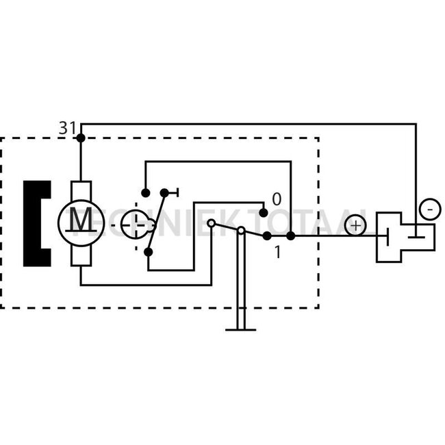 GRANIT Wischermotor - 65415281, 3540018M91, 3311910M91 | Volt: 12 | W: konisch 8 x M6 mm | Winkel: 110 Grad | A: 79 mm | B: 58 mm | C: 55 mm | D: M12 x 1 mm | Wischblattlänge max.: 675 mm | Parkstellung: links | U/min.: 45