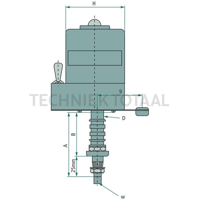 GRANIT Wischermotor - 654900036 | Volt: 12 | W: konisch 8 x M6 mm | Winkel: 105 Grad | A: 119 mm | B: 94 mm | D: M12 x 1 mm | G: 45 mm | Ø H: 61,5 mm | Wischblattlänge max.: 575 mm | U/min.: 40