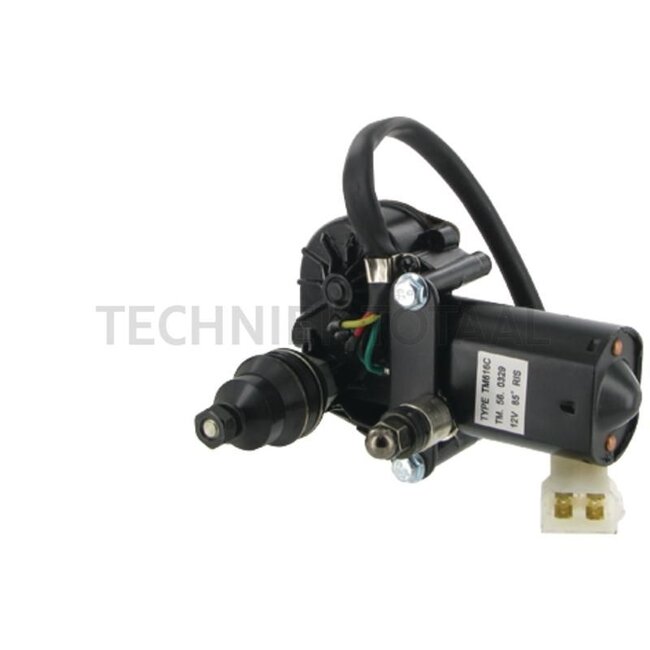 GRANIT Wischermotor - 654900100, 31644692BI0E | Volt: 12 | W: konisch 8 x M6 mm | Winkel: 90 Grad | A: 69 mm | B: 48 mm | C: 55 mm | D: M16 x 1 mm | F: M8 mm | G: 57 mm | Wischblattlänge max.: 850 mm | Parkstellung: links | Anschluss: 4-polig | U/min.: 40