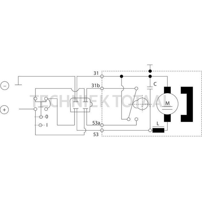GRANIT Wiper motor 12 V, 85°, A 53 mm, M16 x 1, conical 10 x M8