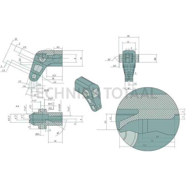 GRANIT ANGLE LEVER - 6549711087, 779806