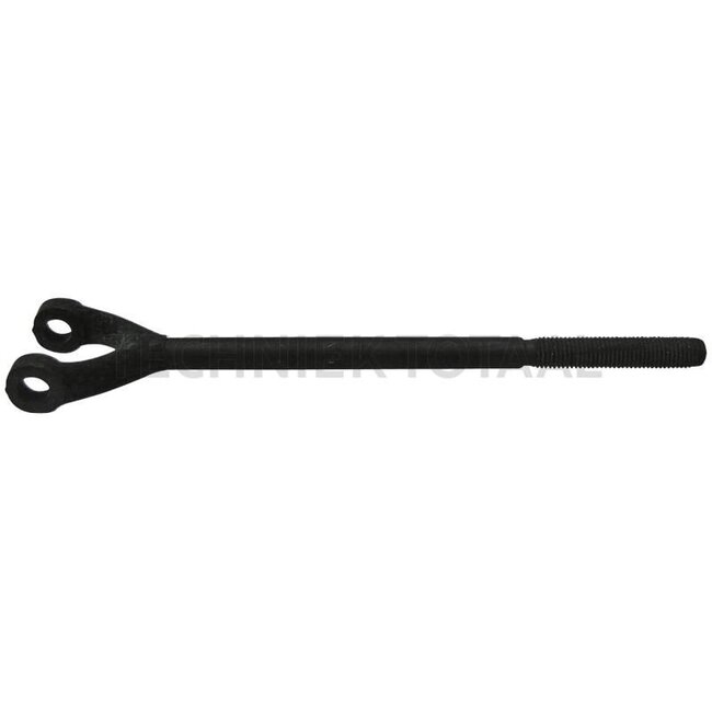 GRANIT Gewindespindel links - 71815004, 1660372M91, 81717237, 957E673 | Abmessungen: 3/4" Gewinde, Augen-Ø = 16, Gesamtlänge = 390 mm | Bohrung: 16 mm | Länge: 335 mm | Gabel-Innenbreite: 50 mm