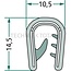 GRANIT Raamrubber - 654A1021 | Klembereik: 45414 mm | Lengte: 1 m | B: 10,5 mm | H: 14,5 mm