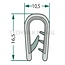 GRANIT Rubber seal - Clamping range (mm): 45384. Length (m): 1. B (mm): 10,5. H (mm): 16,5