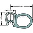 GRANIT Raamrubber - 654921270 | Klembereik: 1 - 4 mm | Lengte: 1 m | B: 19,4 mm | H: 14,5 mm
