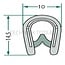 GRANIT Fenstergummi Klemmbereich 1 - 4 mm, b 10 mm, h 14,5 mm - 1 Meter