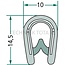 GRANIT Rubber seal - 654A1015 | Clamping range: 1 - 4 mm | Length: 1 m | B: 10 mm | H: 14,5 mm | Menke no.: 67842