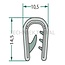 GRANIT Rubber seal - 5 pcs. - 654A1021/5 | Clamping range: 2 - 5 mm | Length: 5 m | B: 10,5 mm | H: 14,5 mm