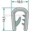 GRANIT Rubber seal - 5 pcs. - 654A1021/5 | Clamping range: 2 - 5 mm | Length: 5 m | B: 10,5 mm | H: 14,5 mm