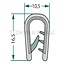 GRANIT Dichtgummi - 25 Stück - 654A1024/4/25 | Klemmbereich: 2 - 4 mm | Länge: 25 m | B: 10,5 mm | H: 16,5 mm
