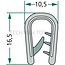 GRANIT Raamrubber - 25 stuks - 654A1024/4/25 | Klembereik: 45384 mm | Lengte: 25 m | B: 10,5 mm | H: 16,5 mm