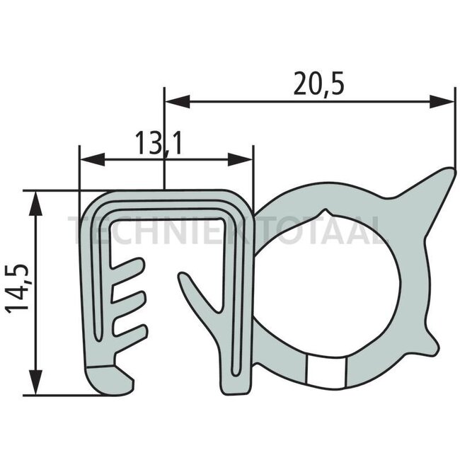 GRANIT Raamrubber - 25 stuks - 654921394/25