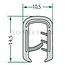 GRANIT Rubber seal - 654A1044 | Clamping range: 2 - 5 mm | Length: 1 m | B: 10,5 mm | H: 14,5 mm