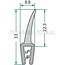 GRANIT Rubber seal - Clamping range (mm): 1 - 2,5. Length (m): 1. B (mm): 8,8. H (mm): 33