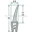 GRANIT Fenstergummi Klemmbereich 1 - 2,5 mm, 8,8 x 33 mm, Länge 1 m