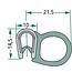 GRANIT Rubber seal - 654A1108 | Clamping range: 1 - 4 mm | Length: 1 m | B: 26,5 mm | H: 14,5 mm